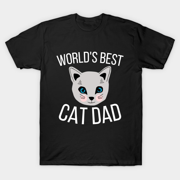 Worlds Best Cat Dad T-Shirt by kapotka